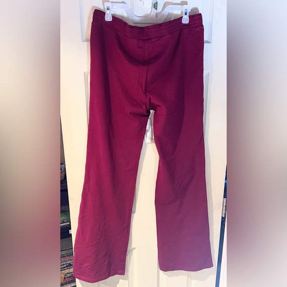 BCBG Wide Leg Maroon Drawstring Pants - Picture 3 of 4